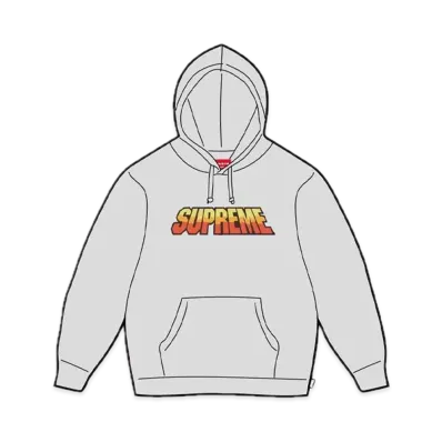 Supreme Gradient Hooded Sweatshirt "Heather Grey"