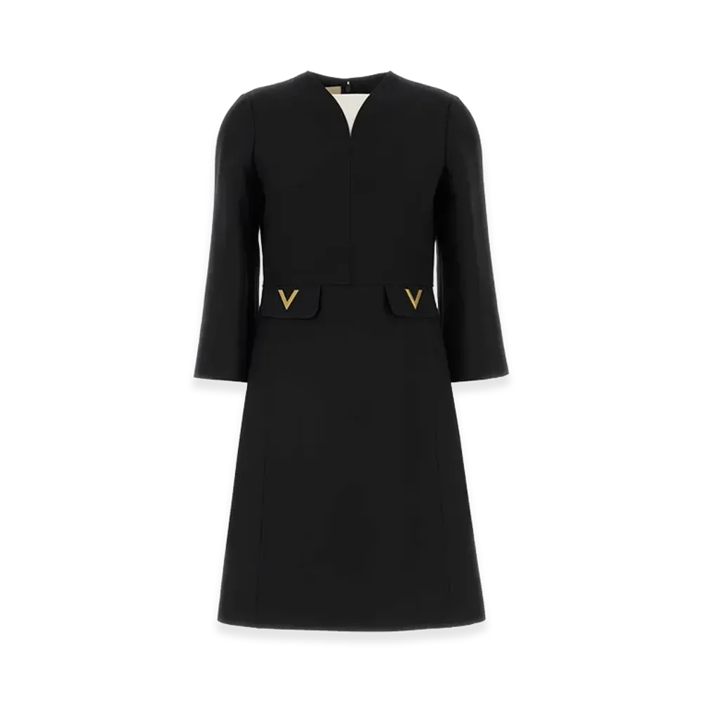 Valentino Women's Crepe Couture Dress "Black"