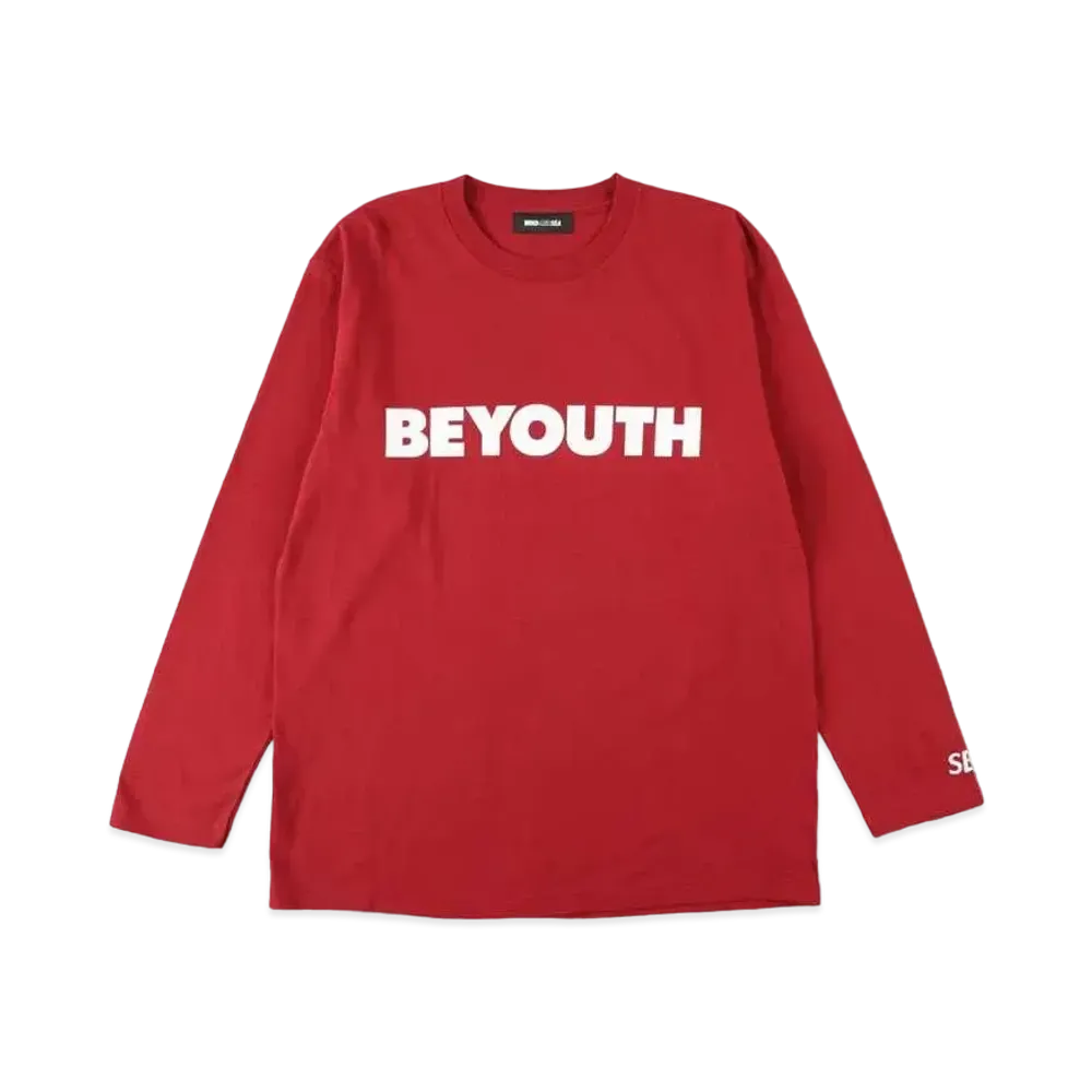 WIND AND SEA BE YOUTH L/S TEE "Burgandy"