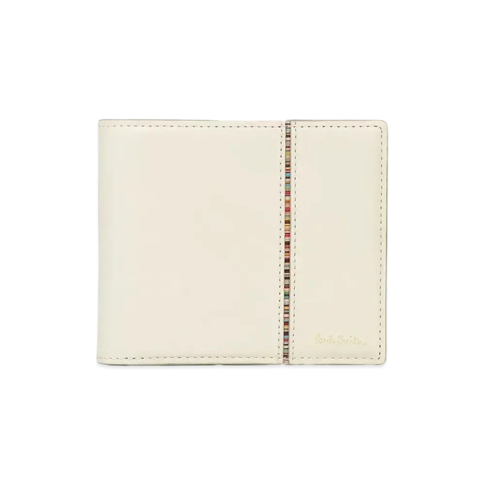 Paul Smith Signature Stripe Inverted Bifold Wallet "Ivory"