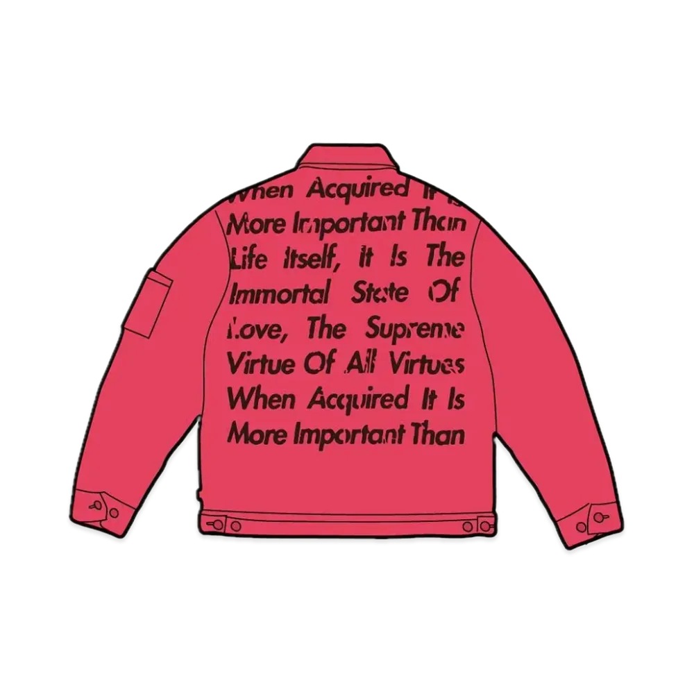 Supreme x JUNYA WATANABE COMME des GARCONS MAN Printed Work Jacket "Bright Pink"