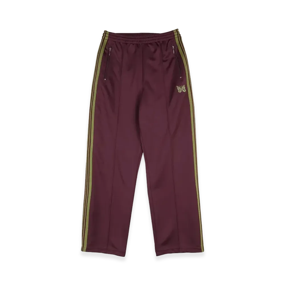 NEEDLES Straight Track Pants Poly Smooth "Maroon"