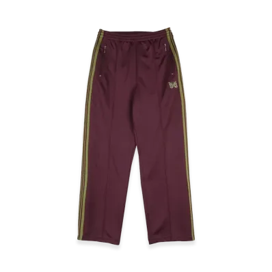 NEEDLES Straight Track Pants Poly Smooth "Maroon"