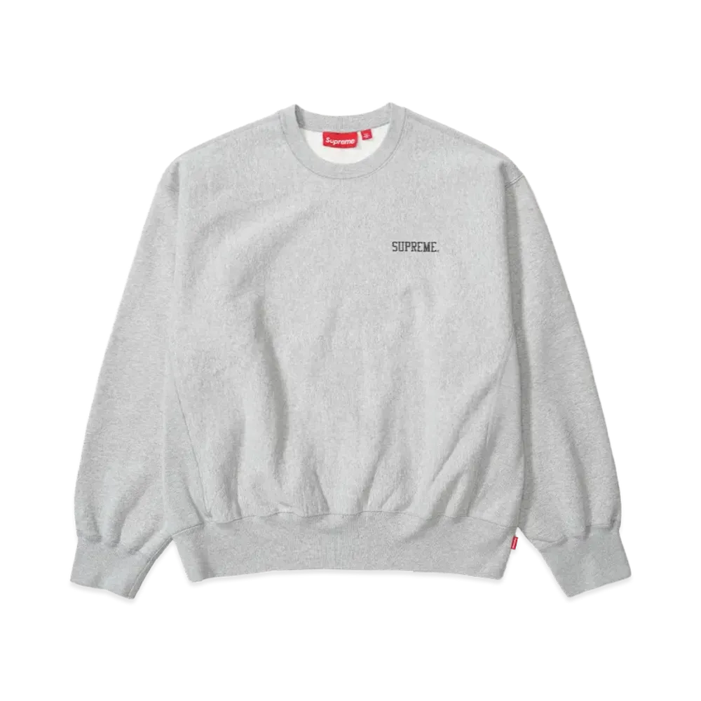 Supreme Washed Crewneck "Heather Grey"