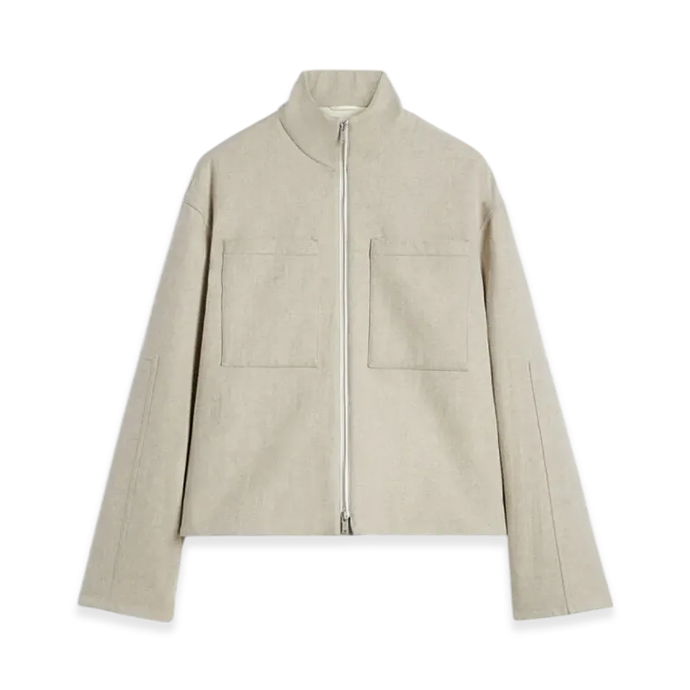 Jil Sander Felt Wool Padded Blouson "Ginger"