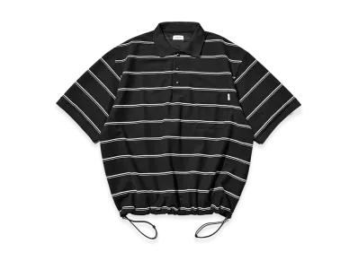 CLESSTE Thick/Thin Stripe Active City Polo S/S Shirts "Navy"