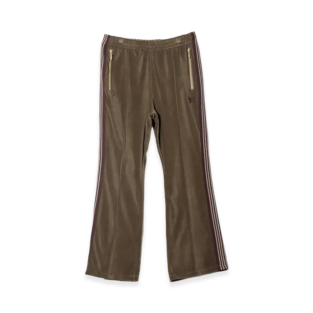 NEEDLES Boot-Cut Track Pant - C/PE Velour "Taupe"