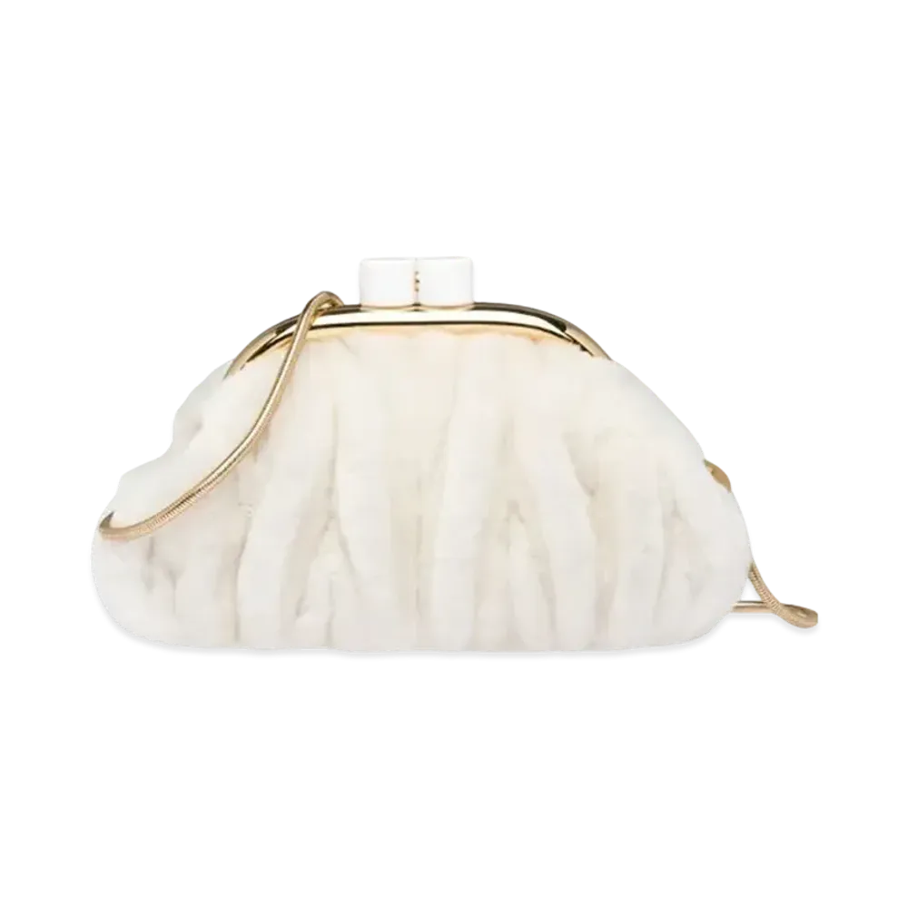 MIU MIU Miu Bel Searing Bag "White"