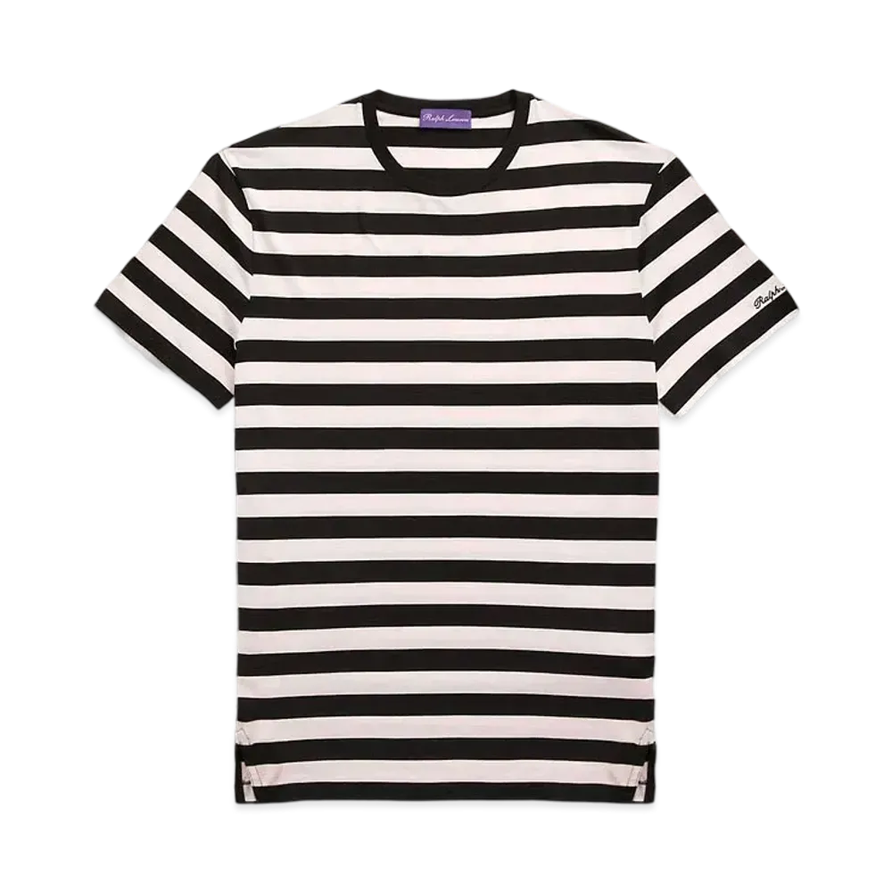 Ralph Lauren Purple Label Striped Lyle Crewneck Tee "Pink"