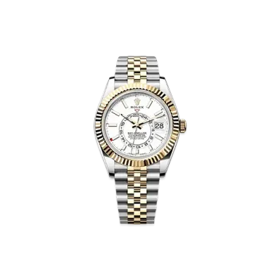 ROLEX Sky-Dweller 42mm Oystersteel & Yellow Gold 336933 "Intense White"