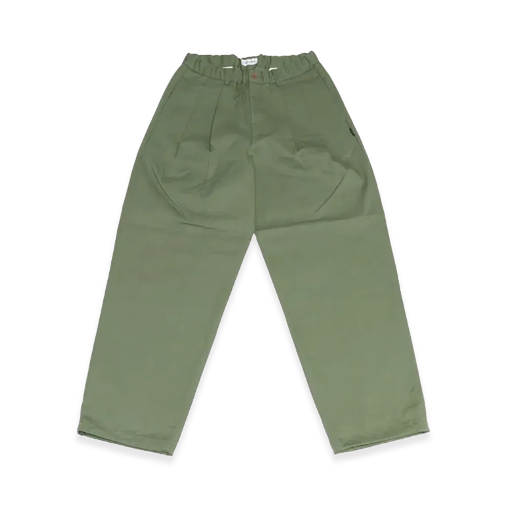 ALOUND Selvedge Twotuck Trousers "Olive"