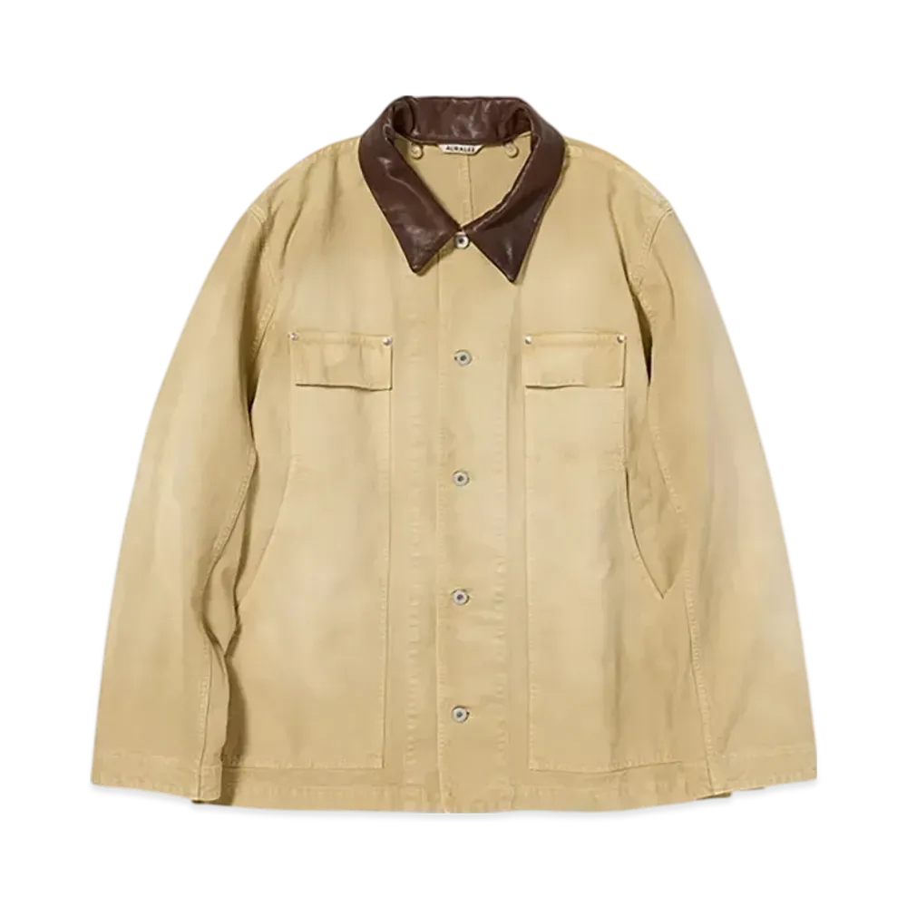 AURALEE Organic Cotton Duck Blouson "Light Beige"