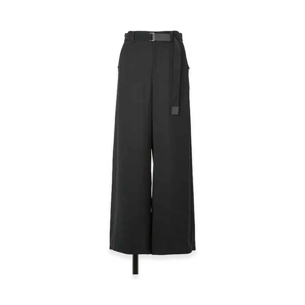 sacai Women's Crepe Back Satin Pants "Black"