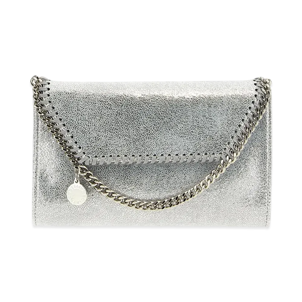STELLA McCARTNEY Women's Falabella Chain Shoulder Wallet "Silver"