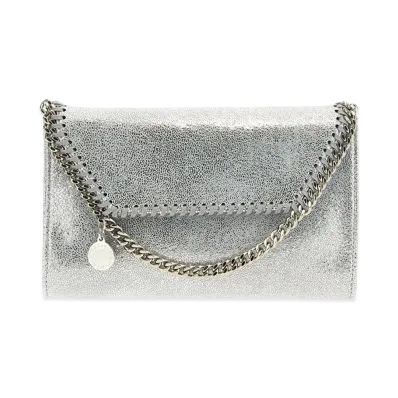 STELLA McCARTNEY Women's Falabella Chain Shoulder Wallet "Silver"