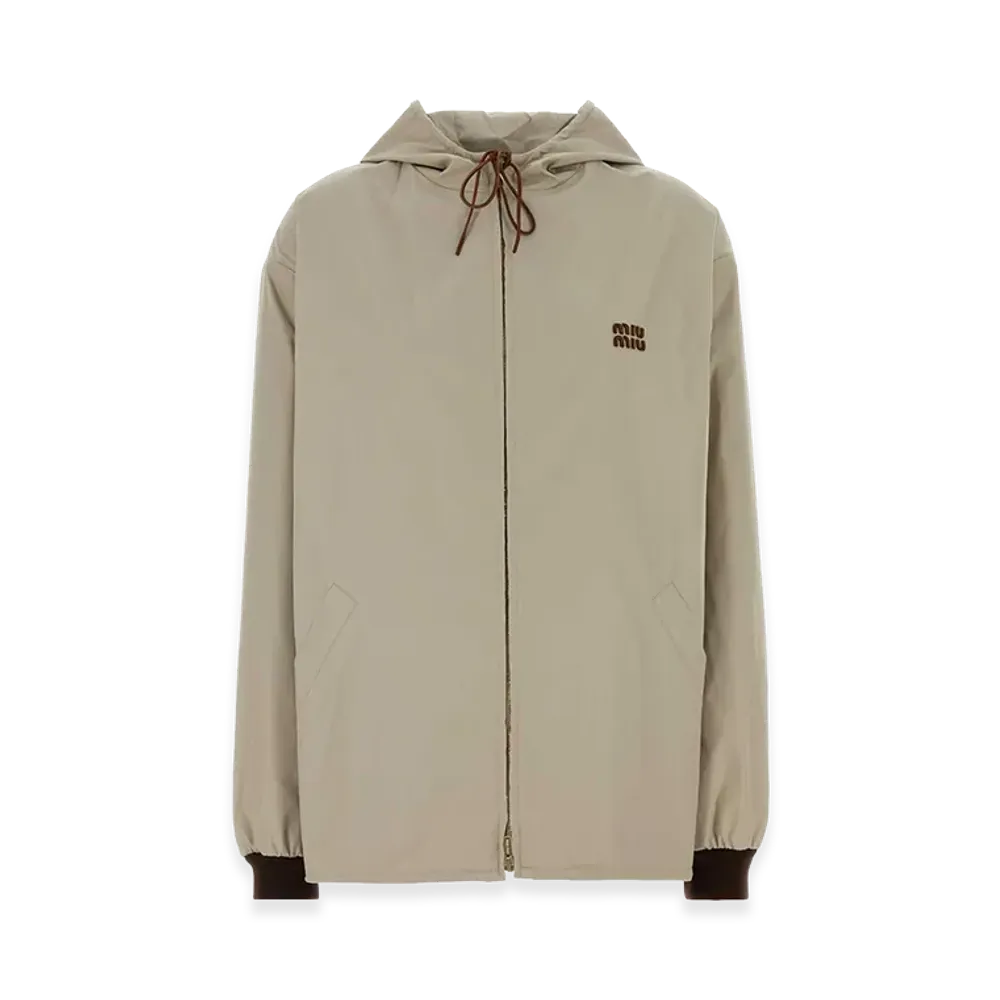 MIU MIU Women's Lightweight Cotton Panama Jacket "Beige"