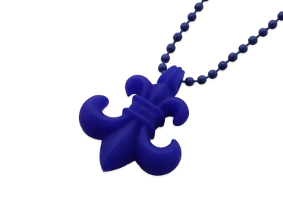 Chrome Hearts BS Fleur Silicone Rubber Necklace "Blue"