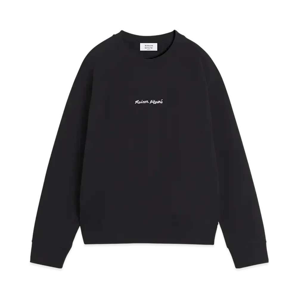 Maison Kitsune Embroidery Oversize Raglan Sweatshirt "Black"