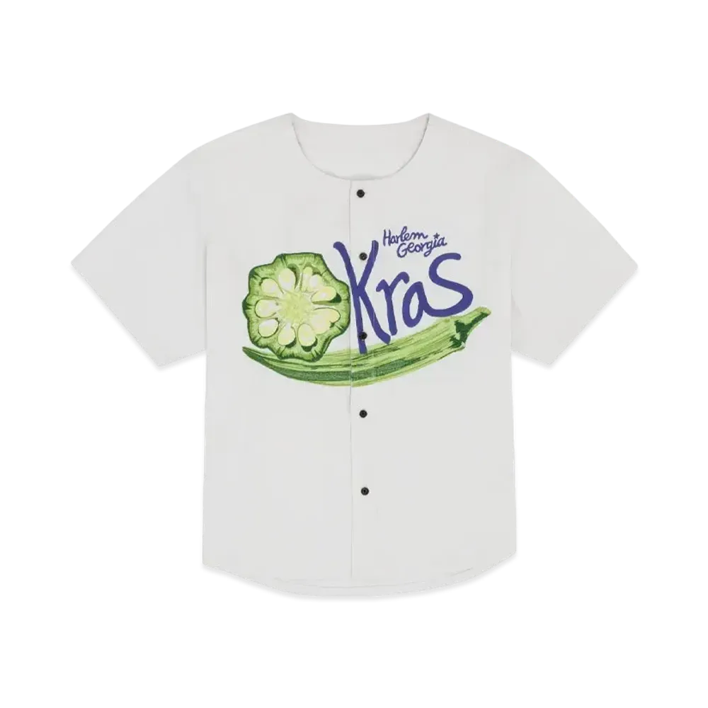 DENIM TEARS The Harlem Georgia Okras Baseball Jersey "Grey"