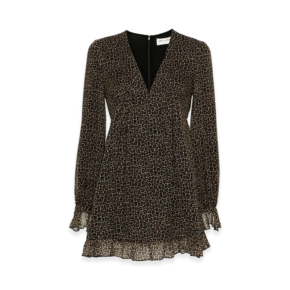 Saint Laurent Women's Dress "Black/Brown"