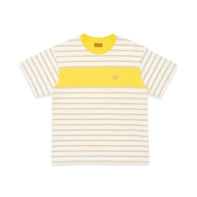 HUMAN MADE Panel Striped T-Shirt "Yellow"