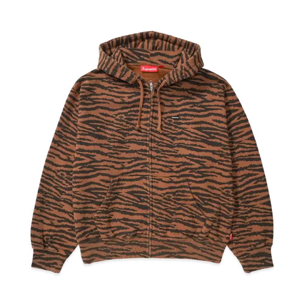 Supreme Small Box Zip Up Hooded Sweatshirt "Tiger"