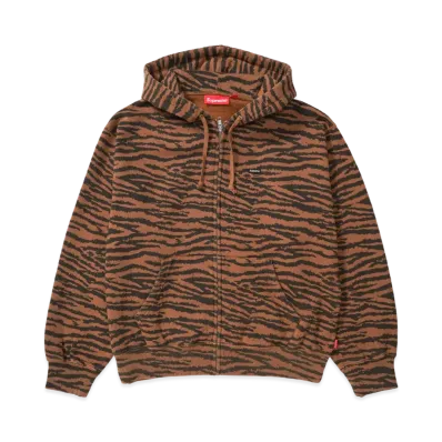 Supreme Small Box Zip Up Hooded Sweatshirt "Tiger"