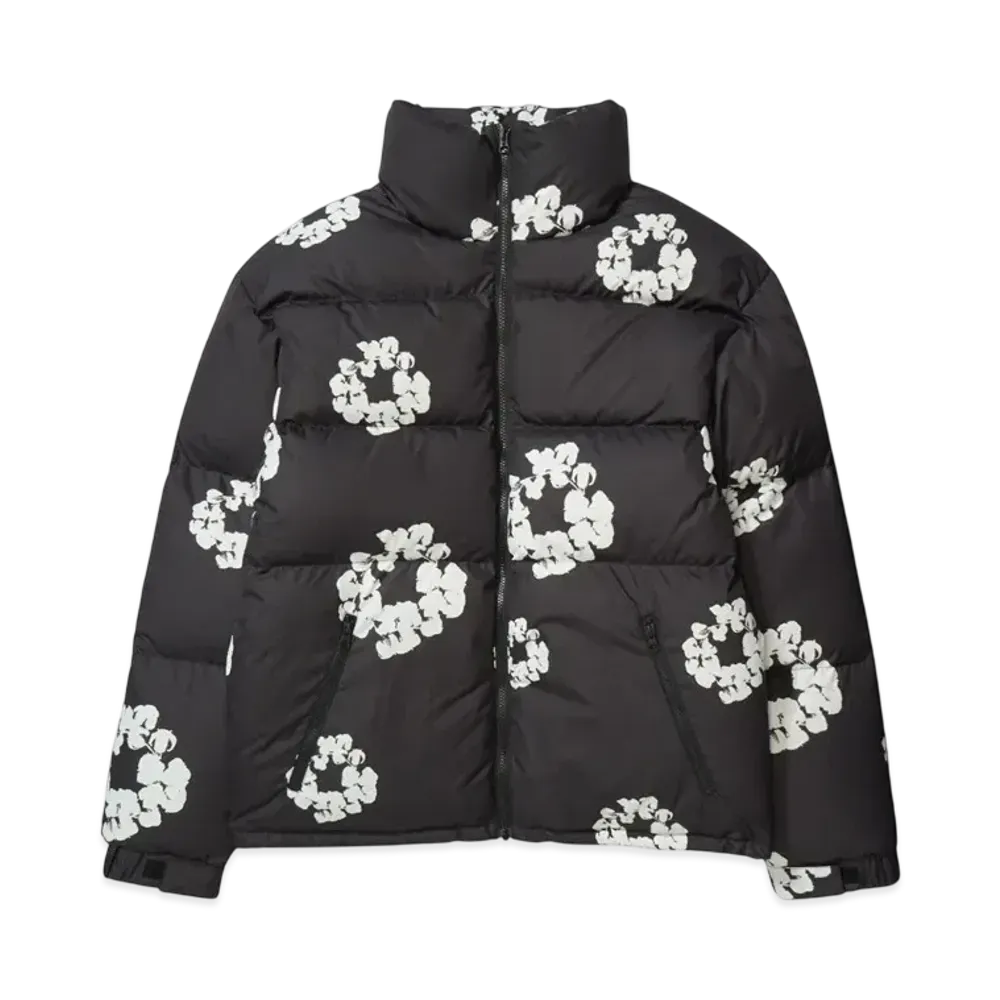 DENIM TEARS Cotton Wreath Puffer Jacket "Black"