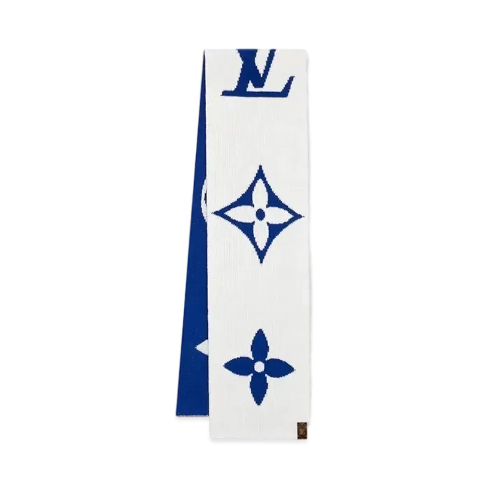 Louis Vuitton LV Medallion Knit Scarf "Blue"