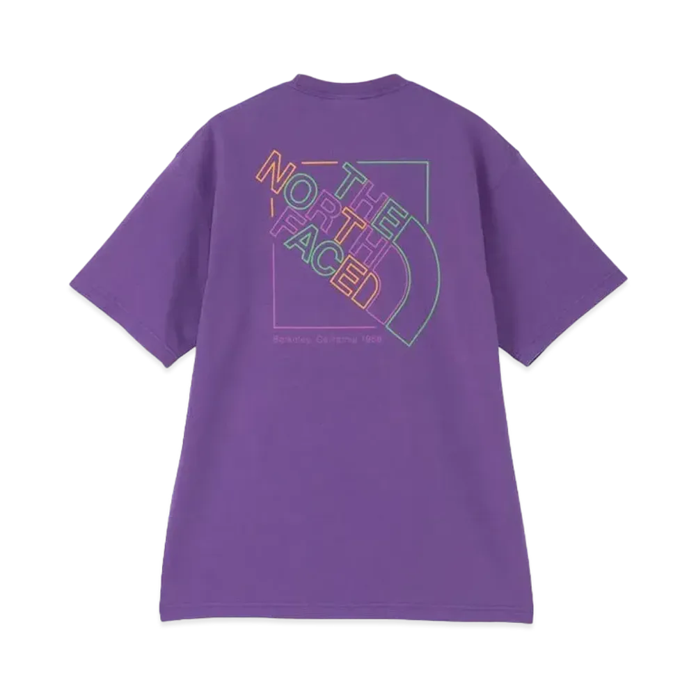 The North Face Short Sleeve Ozone Dyed Neon Logo Tee "TNF Purple"