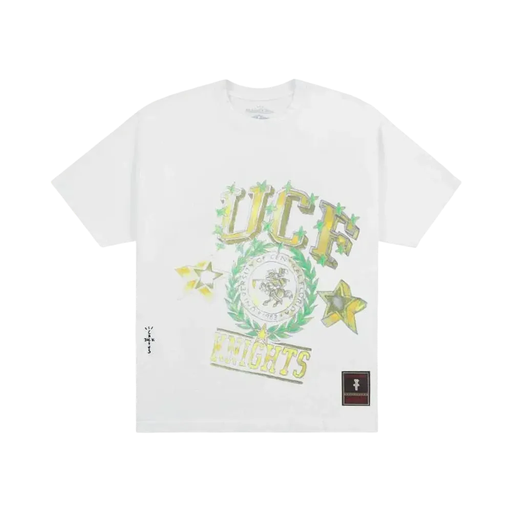 Travis Scott x M&N x UCF Handdrawn Tee "White"