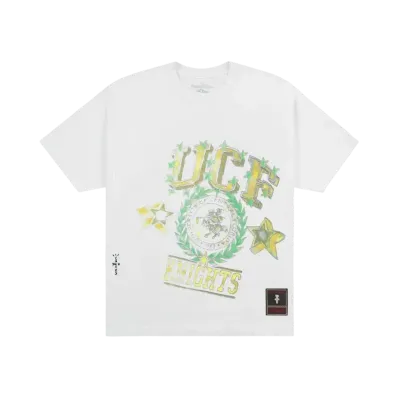 Travis Scott x M&N x UCF Handdrawn Tee "White"