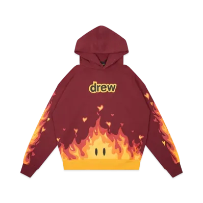 Drew House Fire Hoodie "Burgundy"