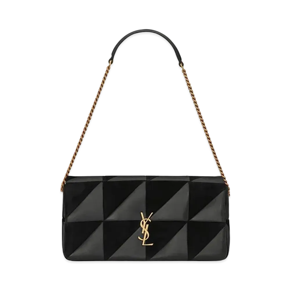 Saint Laurent Jamie 99 Carre Rive Gauche 99 In Lambskin And Suede "Black"