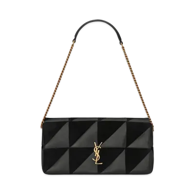 Saint Laurent Jamie 99 Carre Rive Gauche 99 In Lambskin And Suede "Black"