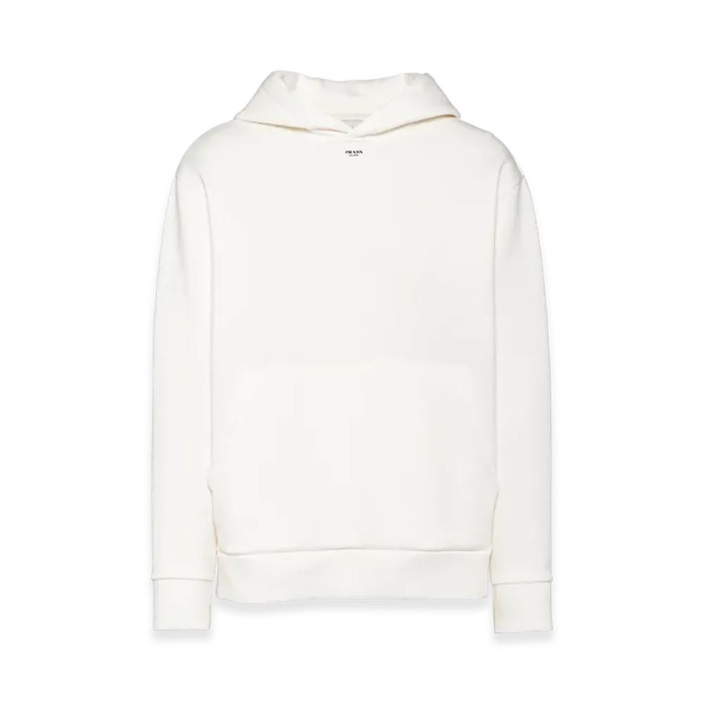 PRADA Technical Cotton Hoodie "White"