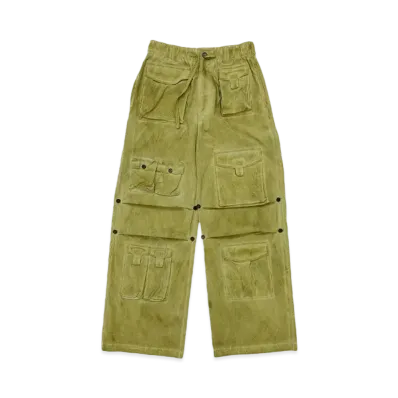 DAIRIKU Vintage Wash PKT Nylon Pants "Vintage Mud Green"