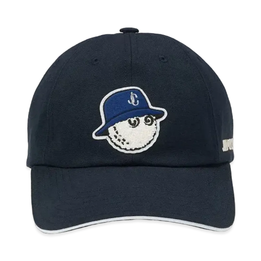 Jimmy Choo x Malbon Golf Embroidered Cotton Cap "Navy"