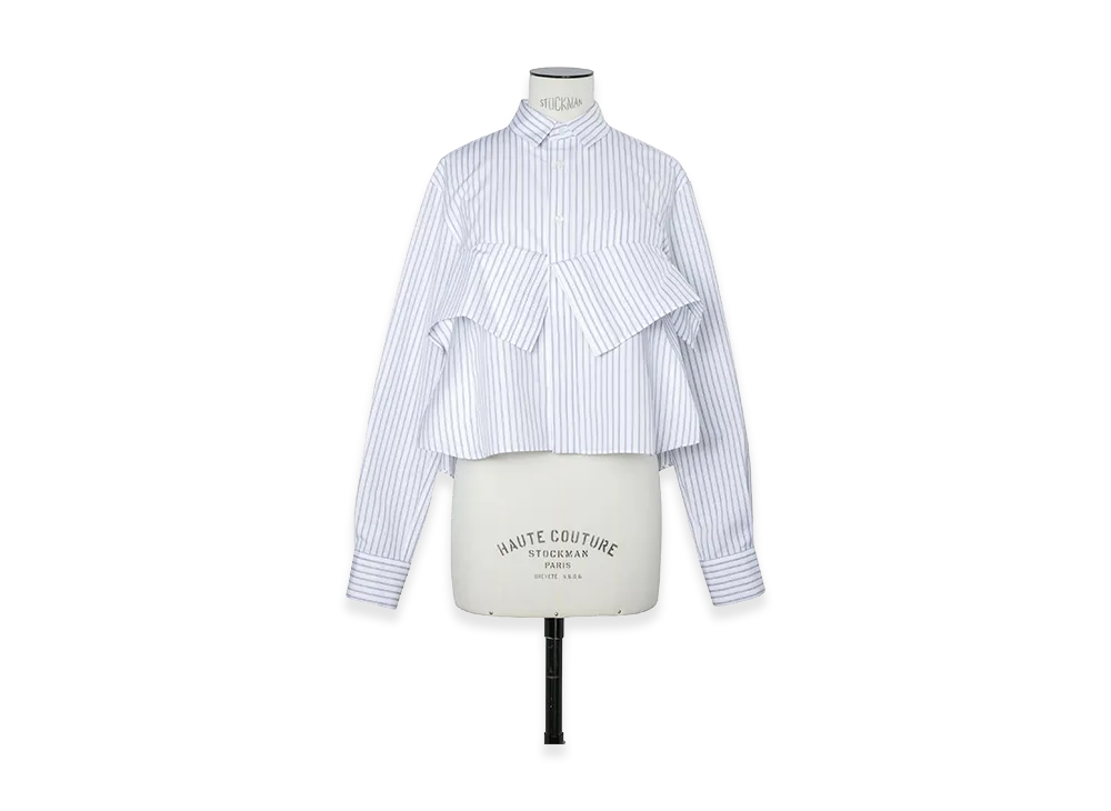 sacai Women's Poplin Shirt "Off White Stripe"