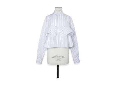 sacai Women's Poplin Shirt "Off White Stripe"