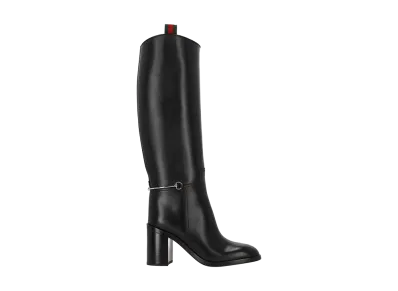 GUCCI Women's Black Leather Boots "Black"