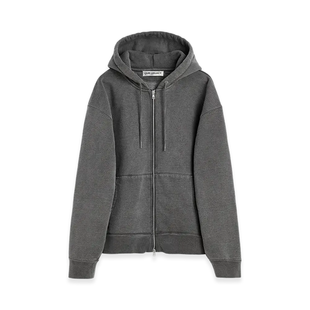OUR LEGACY Rascal Hood "Worn Black Hefty Fleece"