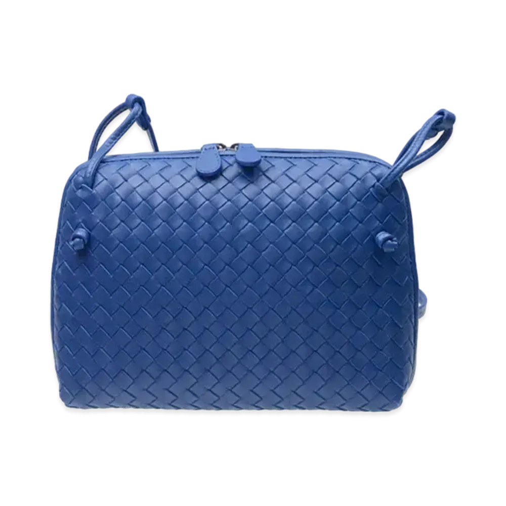 Bottega Veneta Lambskin Crossbody Bag "Blue"
