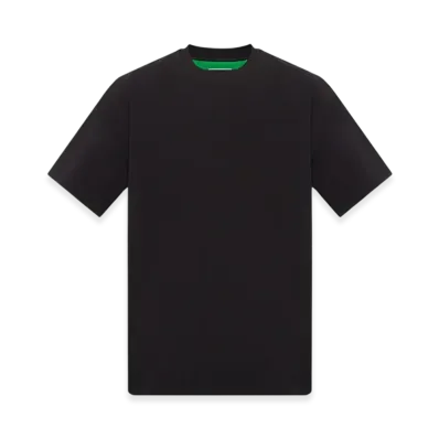 Bottega Veneta Double Layered Cotton Jersey T-Shirt "Black/Parakeet"