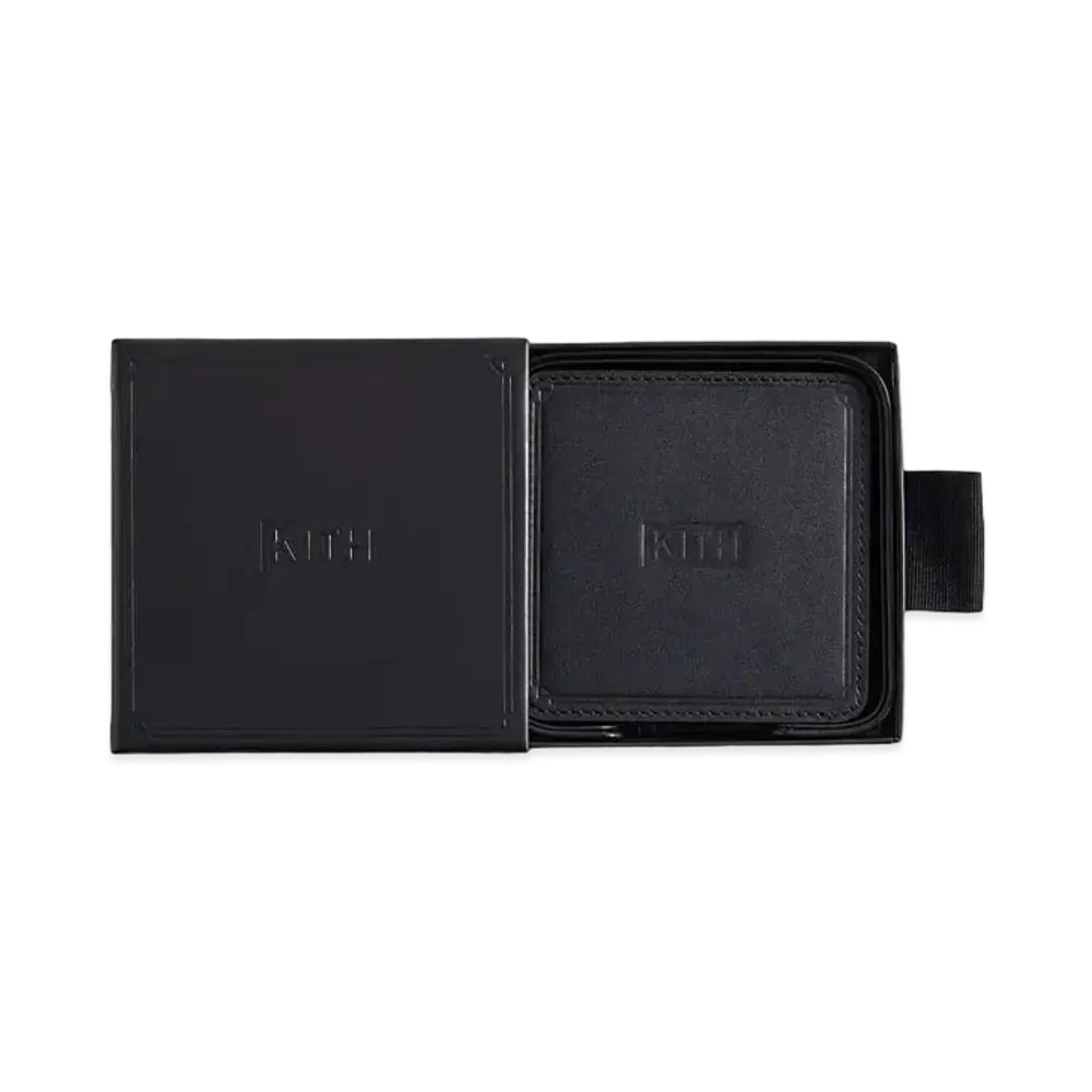 Kith Kithmas Monogram Leather Coasters "Black"