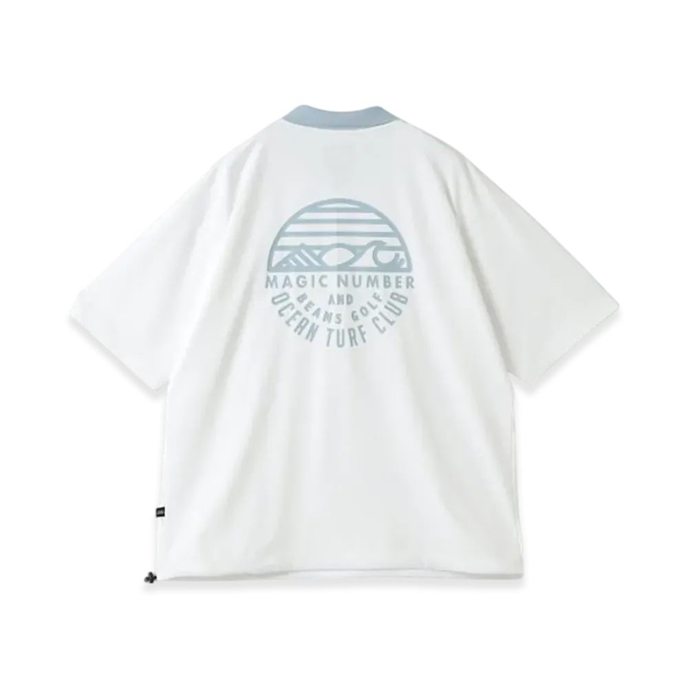 BEAMS GOLF x MAGIC NUMBER Exclusive Ocean Turf Club Back Logo Polo Shirt "White"