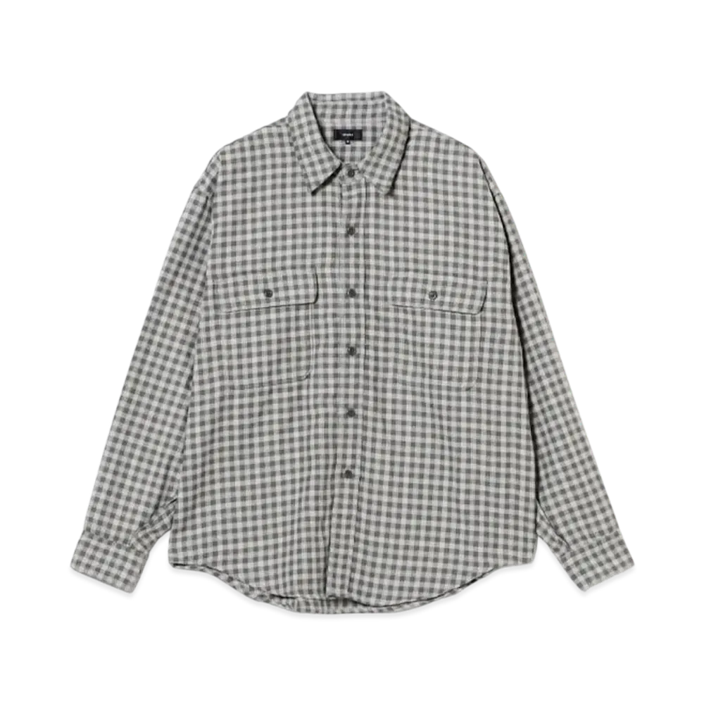 BEAMS Herringbone Check Work Shirt "ChacoalGray"