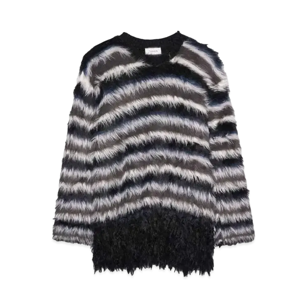 TAAKK FUR KNITPULLOVER "BLACK"