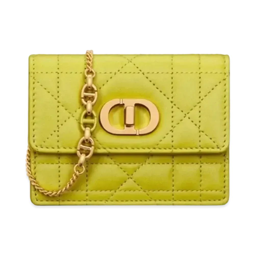 Dior Miss Caro Micro Bag Macro Cannage Lambskin "Lime Yellow"