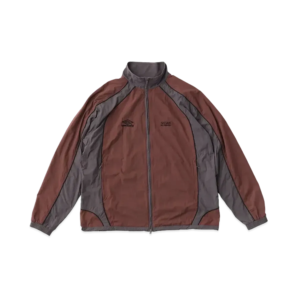 SEDAN ALL-PURPOSE x UMBRO Woven Track Jacket "Charcoal Brown"